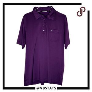 Travis Mathew Men's Golf Short Sleeve Performance Polo Shirt Purple Size‎ Large